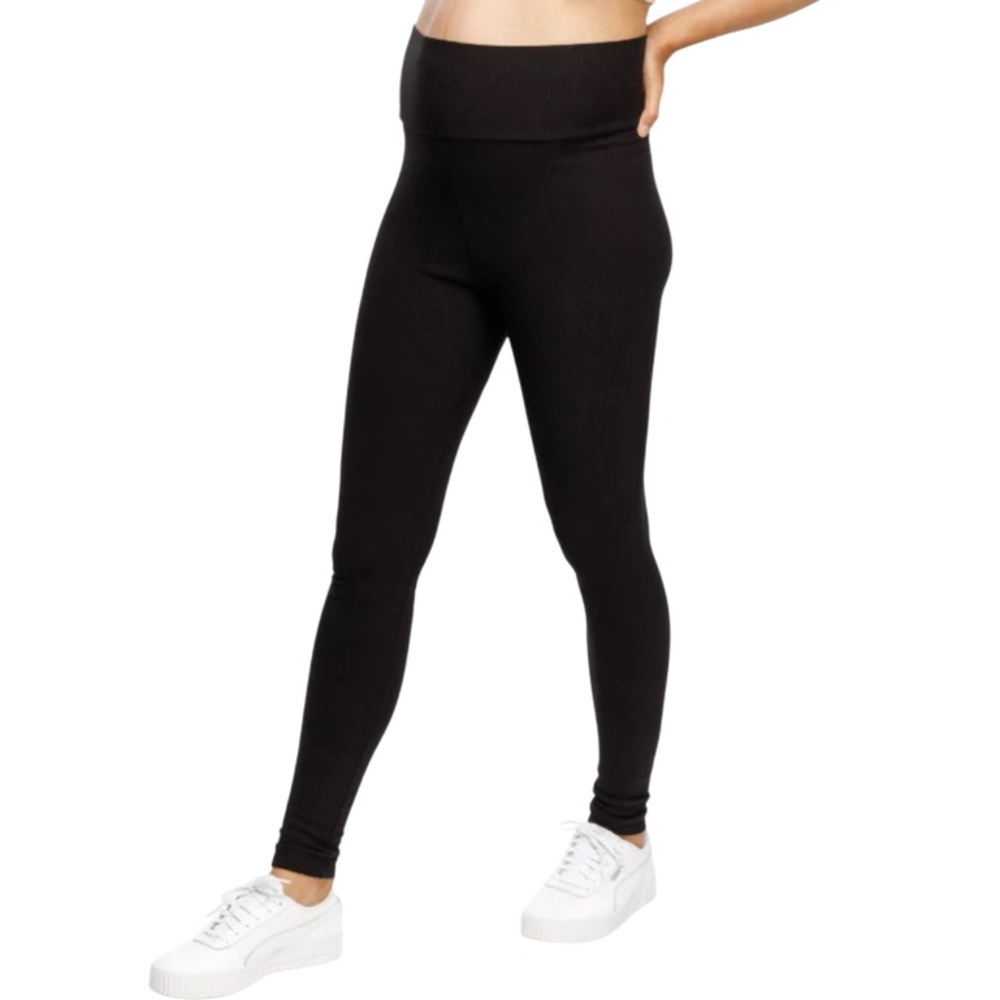 Carry Cozy Maternity Fleece Black Leggings